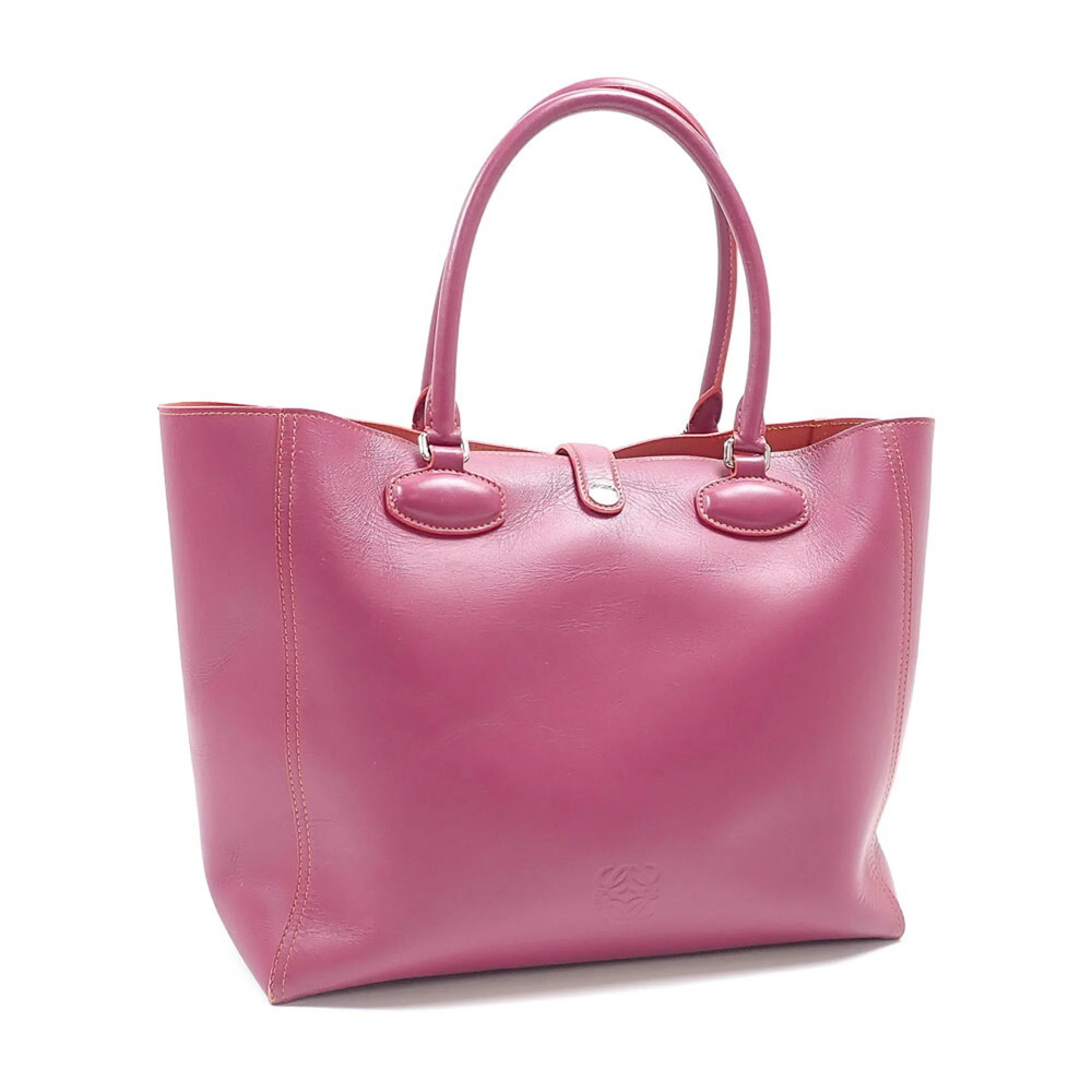 Loewe Leo Tote Bag for Women, Fuchsia Pink Leather, 364.71.G60